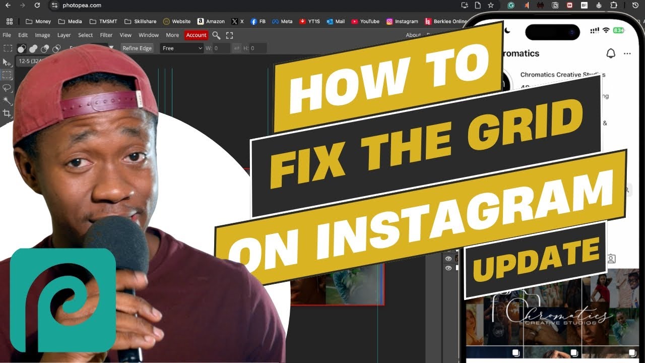 How to create SEAMLESS 3 post Instagram banners with NEW 2025 grid WITHOUT PHOTOSHOP (+FREE OVERLAY)