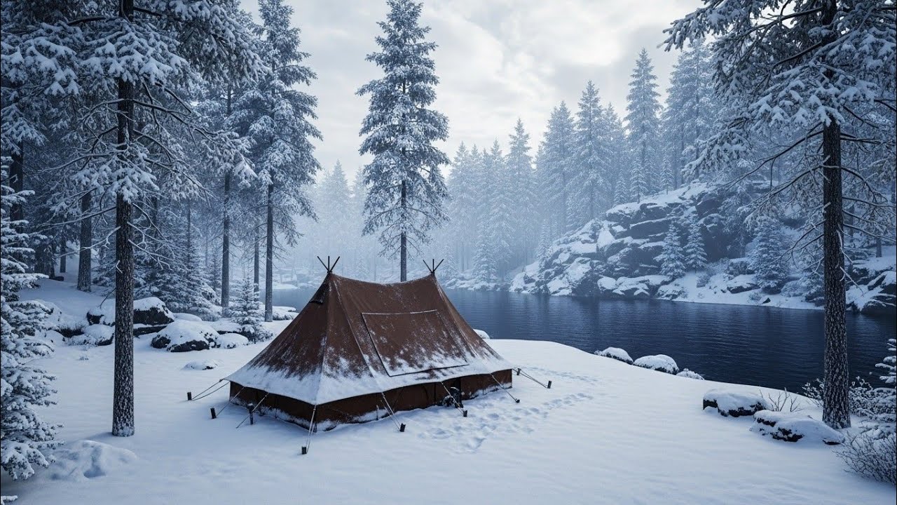 -71°C Blizzard in Arctic Wilderness: He Dug a Shelter Under a Fallen Log to Stay Alive