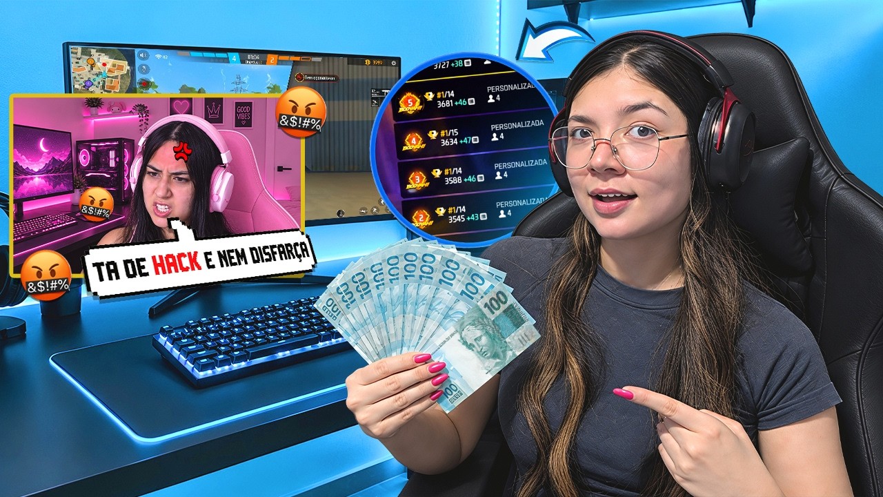 JOGUEI APOSTADO NA CONTA FAKE CONTRA ESSA STREAMER E ELA ME ACUSOU DE USAR H4CK! 