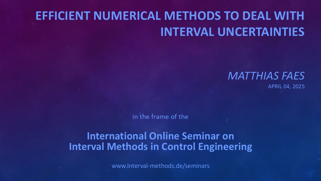 Efficient Numerical Methods to Deal with Interval Uncertainties