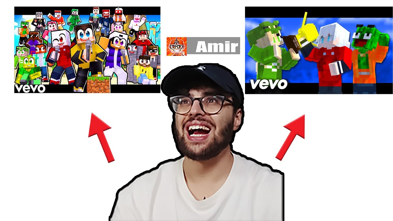 wir REAGIEREN auf MINECRAFT HELDEN SONGS