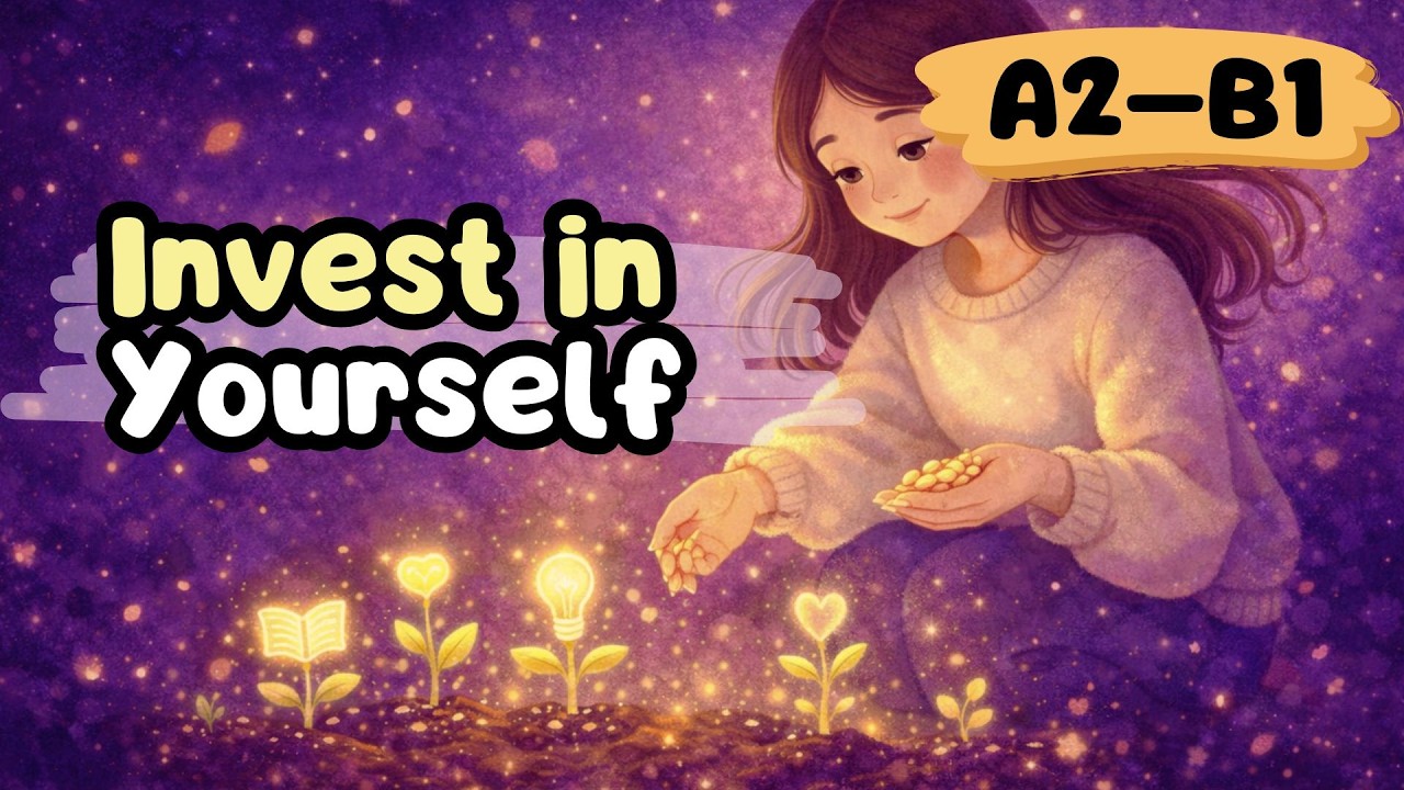 Invest in Yourself | Simple English with Glow & Grow (A2–B1 Listening Practice)