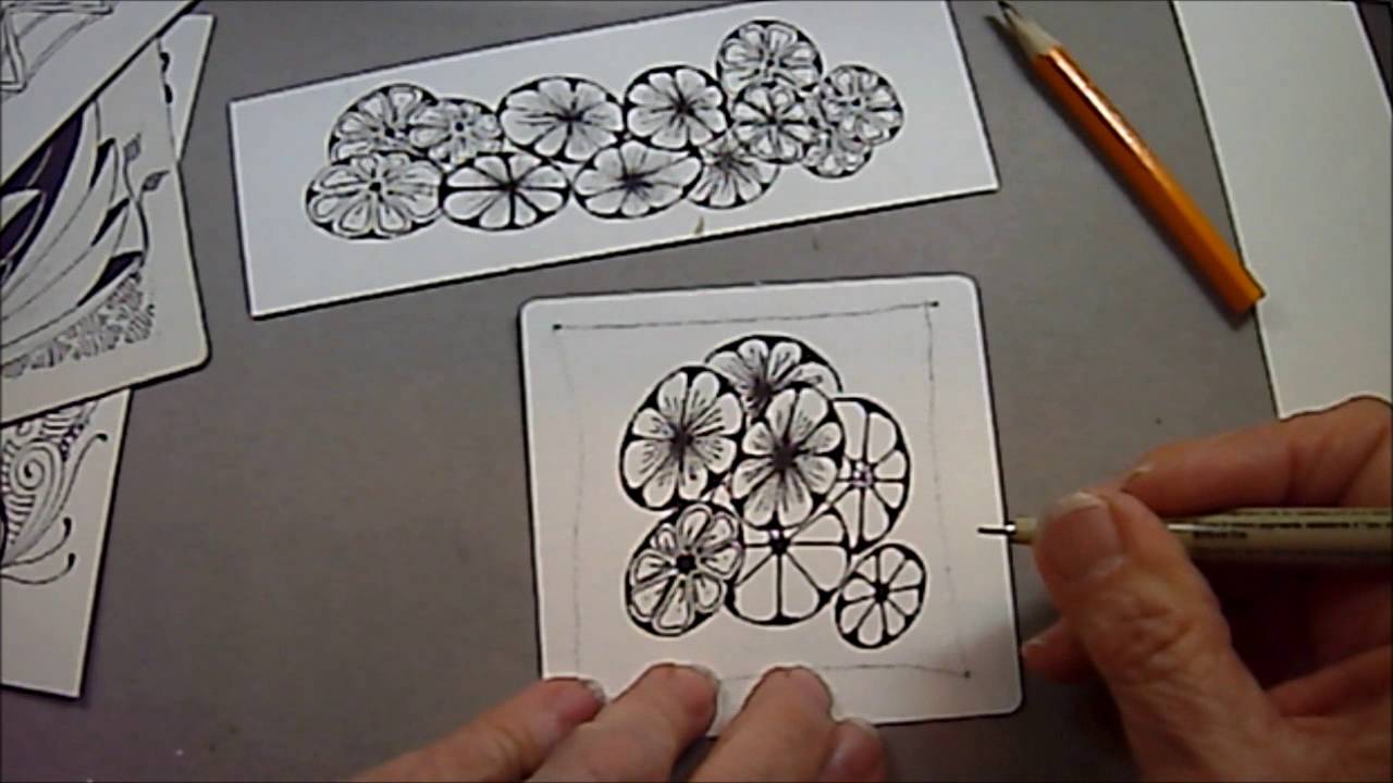 Fleurette and O Cee Tangle Patterns Lesson #48