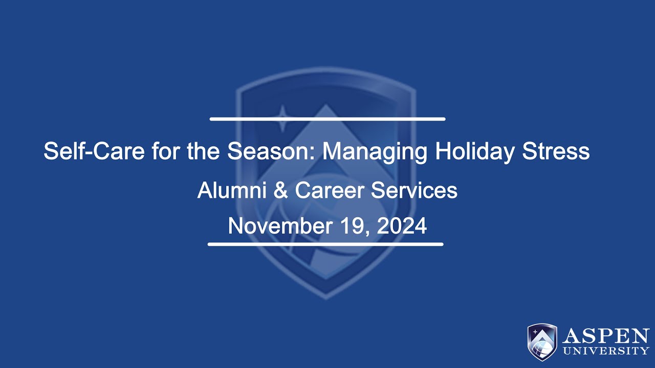 Self-Care for the Season: Managing Holiday Stress