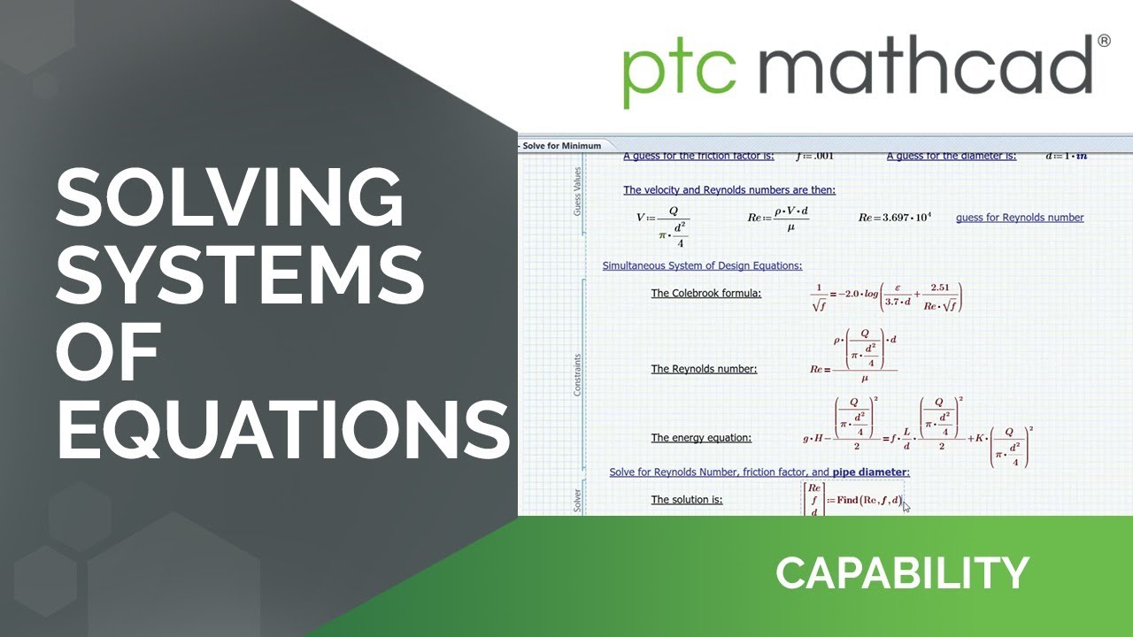 Solving Systems of Equations in Mathcad Prime