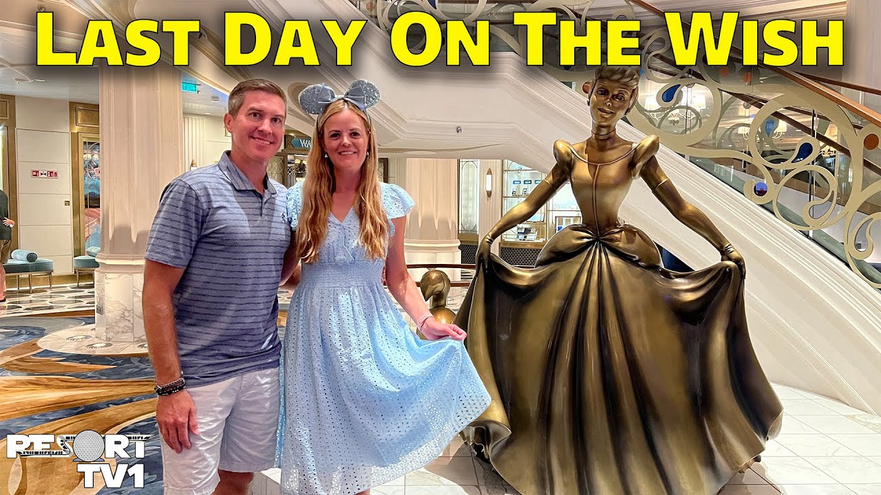 Our Last Day on the Disney Wish - Royal Gathering, Arendelle Dinner, Aquamouse & More