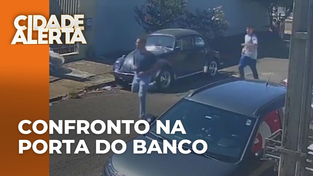 Policial da reserva vira alvo de suspeitos na porta do banco, no PR; um dos homens morreu