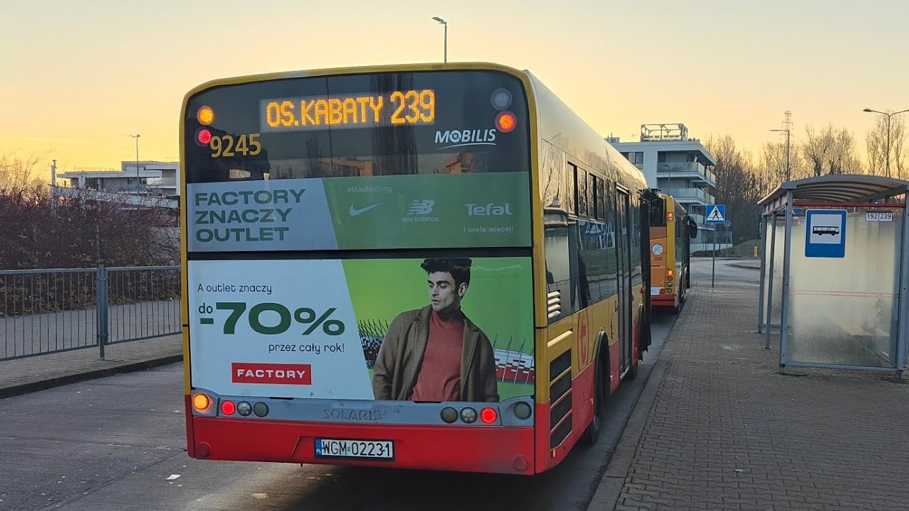 Linia 239 przez Waflowa - Solaris Urbino 8,9LE #9245 ( Mobilis )