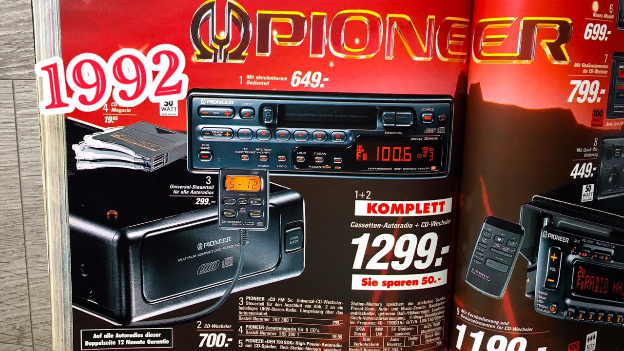 Auto Radio 90er Jahre Vintage Versandhauskatalog Pioneer Sony Blaupunkt Grundig