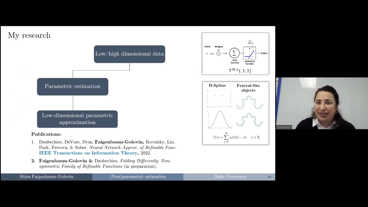 Identifying underlying geometry to denoise and analyze data - Shira Faigenbaum-Golovin, Duke U.