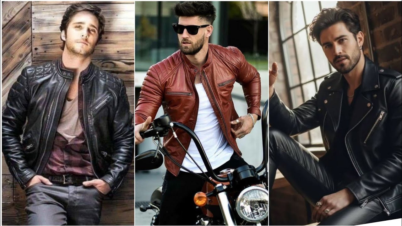 Beautiful and cosy leather fashion outfits for boys.