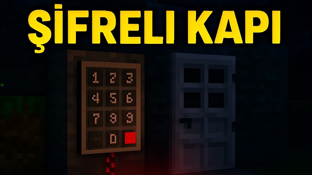 MİNECRAFT ŞİFRELİ KAPI - MİNECRAFT ŞİFRELİ KAPI YAPIMI - MİNECRAFT ŞİFRELİ KAPI NASIL YAPILIR | 1.13