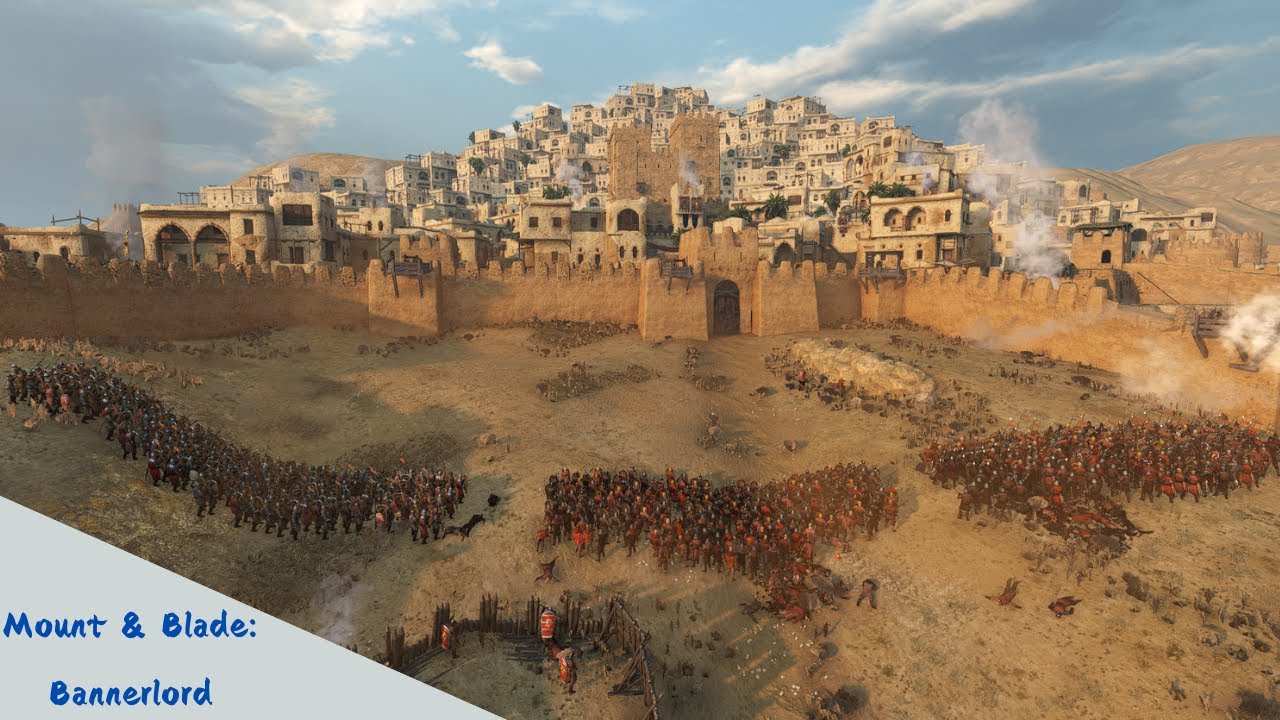 Mount & Blade II: Bannerlord | A huge desert Castle attack | Vlandia vs Aserai