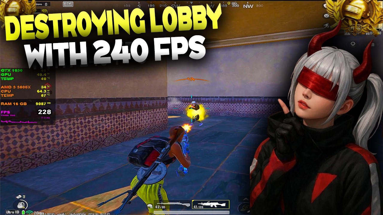 ULTRA HD + 240 FPS🔥 | DESTROYING FULL LOBBY ✅|