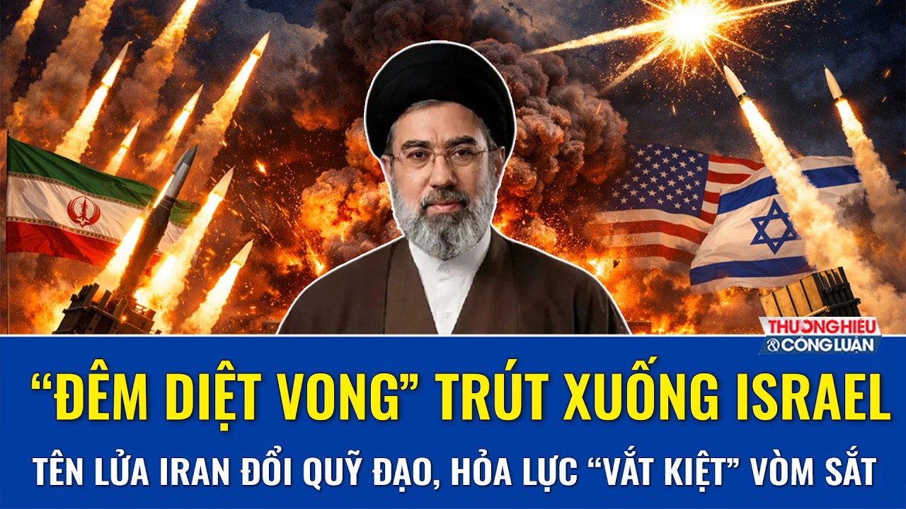 Đêm diệt vong! Tên lửa Iran đột ngột đổi quỹ đạo, mưa hỏa lực “vắt kiệt” Vòm Sắt, Israel náo loạn