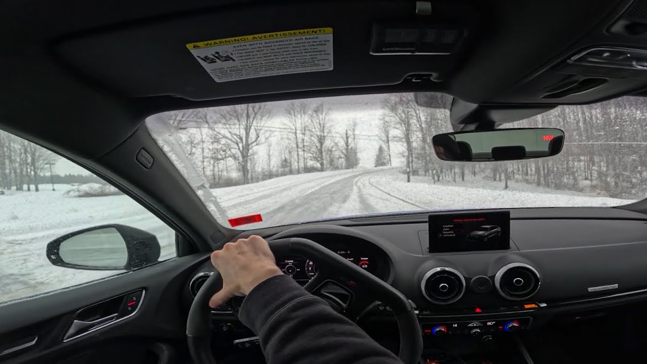 Winter Storm POV Drive in My LOUD Audi RS3