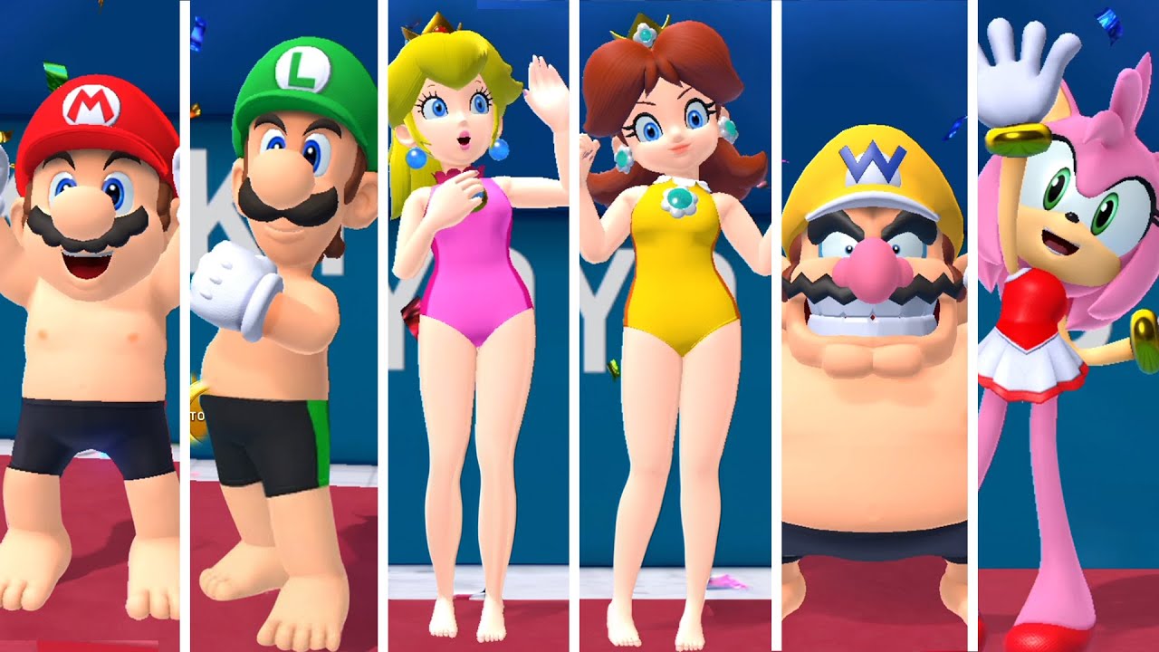 【マリオ＆ソニック東京2020オリンピック】難易度MAXで全キャラクターを自由自在に泳がせる