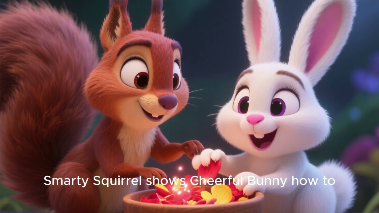 Cheerful Bunny’s Adventure in Rainbow Forest