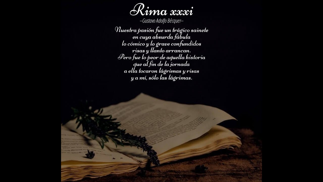 Rima XXXI (31) De Bécquer y Análisis