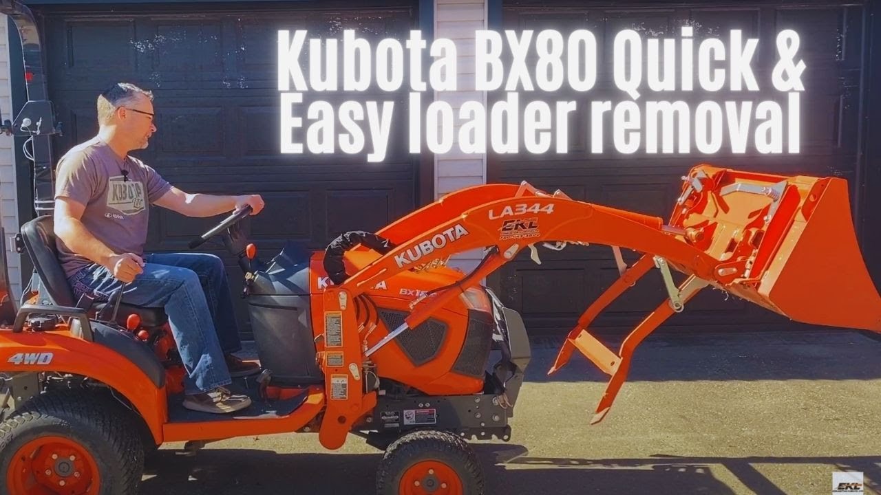 Снятие и установка погрузчика трактора Kubota BX80, а также новый способ зацепить его за балластн...