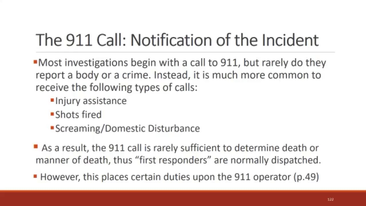 Homicide Investigation - First Responding Officer