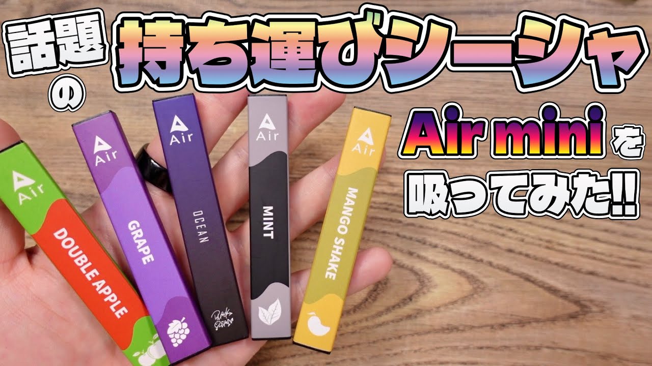 【Air mini】話題の持ち運びシーシャを吸ってみた!! ~エアミニ~