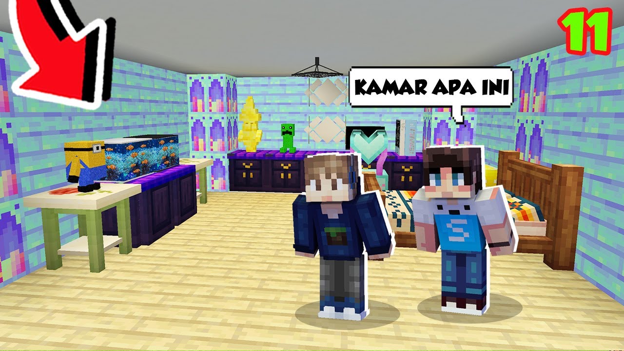 KITA LOMBA MENGHIAS RUMAH LAGI DI MINECRAFT!!! - SURVIVAL KOLOR #11