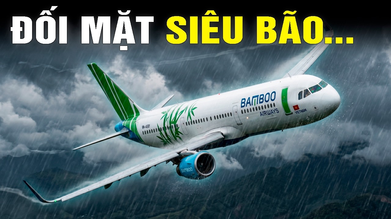 M&aacute;y Bay BAMBOO AIRWAYS Gặp B&atilde;o Lớn Khi Đang Hạ C&aacute;nh v&agrave; Cơ Trưởng Đ&atilde; L&agrave;m Được