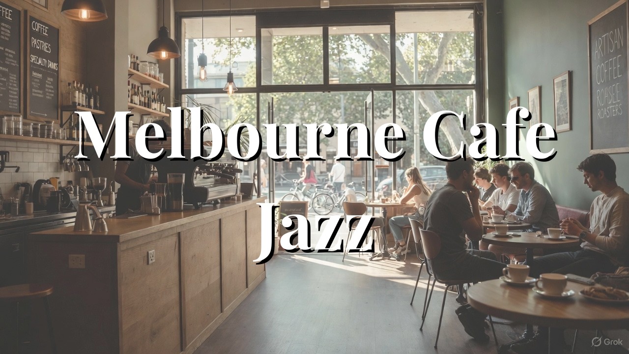 1 Hour Chill Vibey Melbourne Café with Smooth Jazz for Relaxing, Studying and Work.
