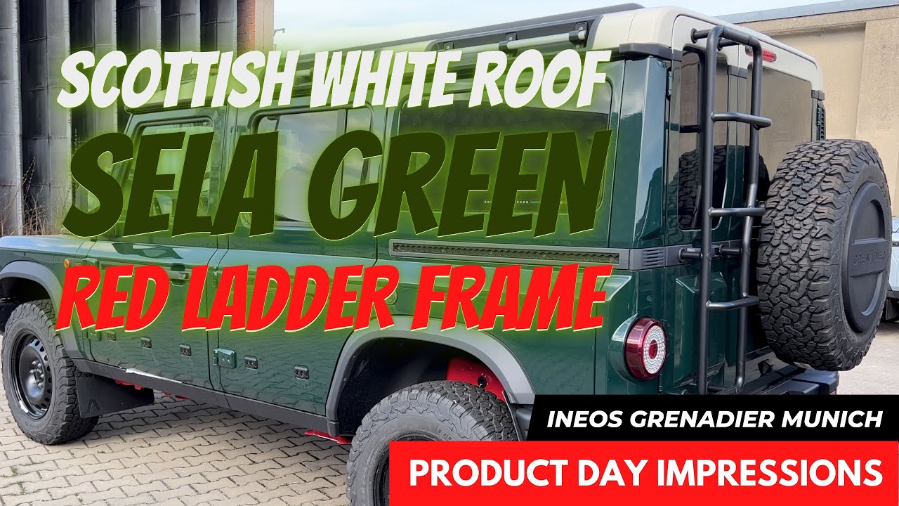 Ineos Grenadier - Color Sela Green + Scottish White Roof + Red Ladder Frame 😍