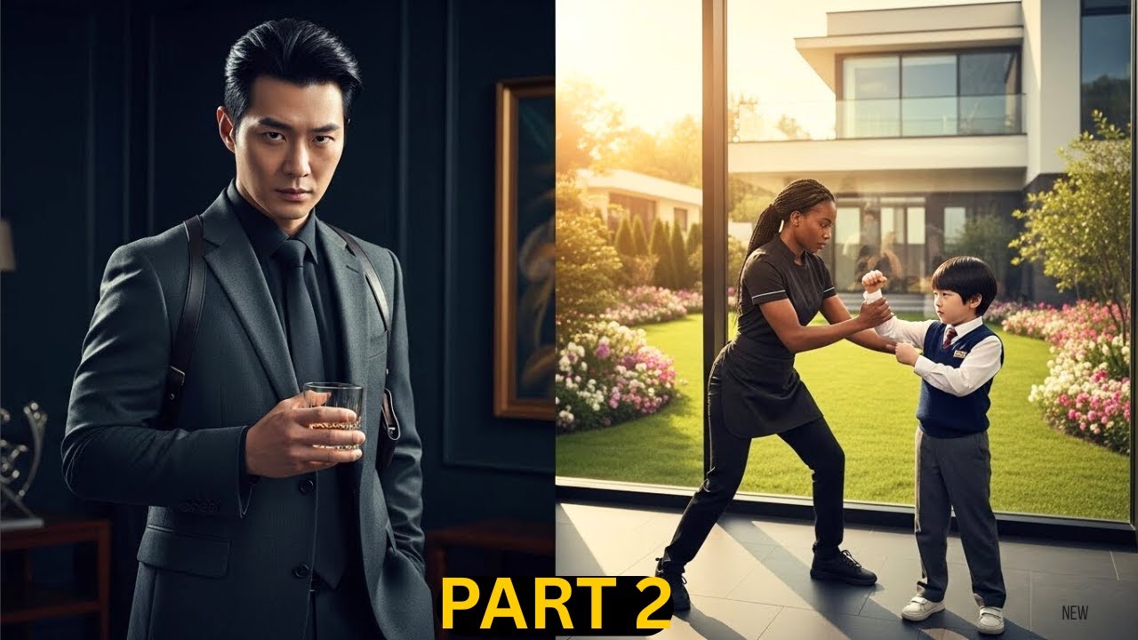 THE KOREAN MAFIA BOSS FROZE WHEN HE SAW HIS NEW BLACK MAID TRAINING HIS SON LIKE A WARRIOR | PART 2