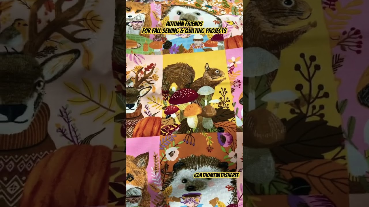DIY Fall Sewing & Quilting Project with Autumn Friends Animal Print Fabrics