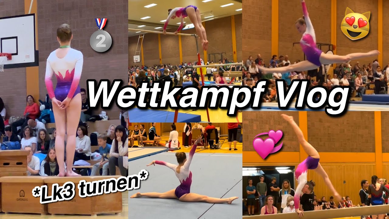 Wettkampf Vlog!💞 *Lk 3 Einzelwettkampf turnen*🥈| kathie