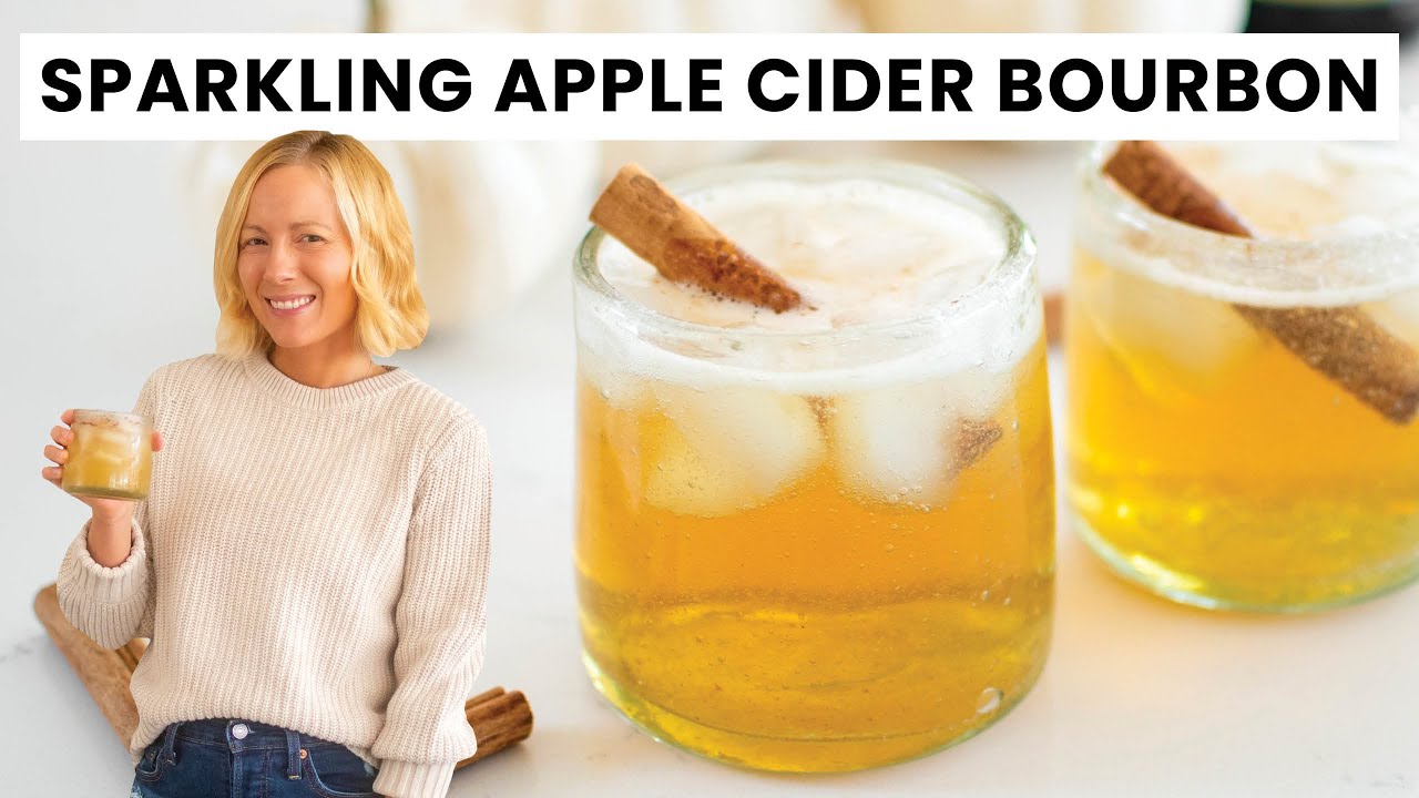 How to Make Sparkling Apple Cider Bourbon | Quick Fall Drink Recipe