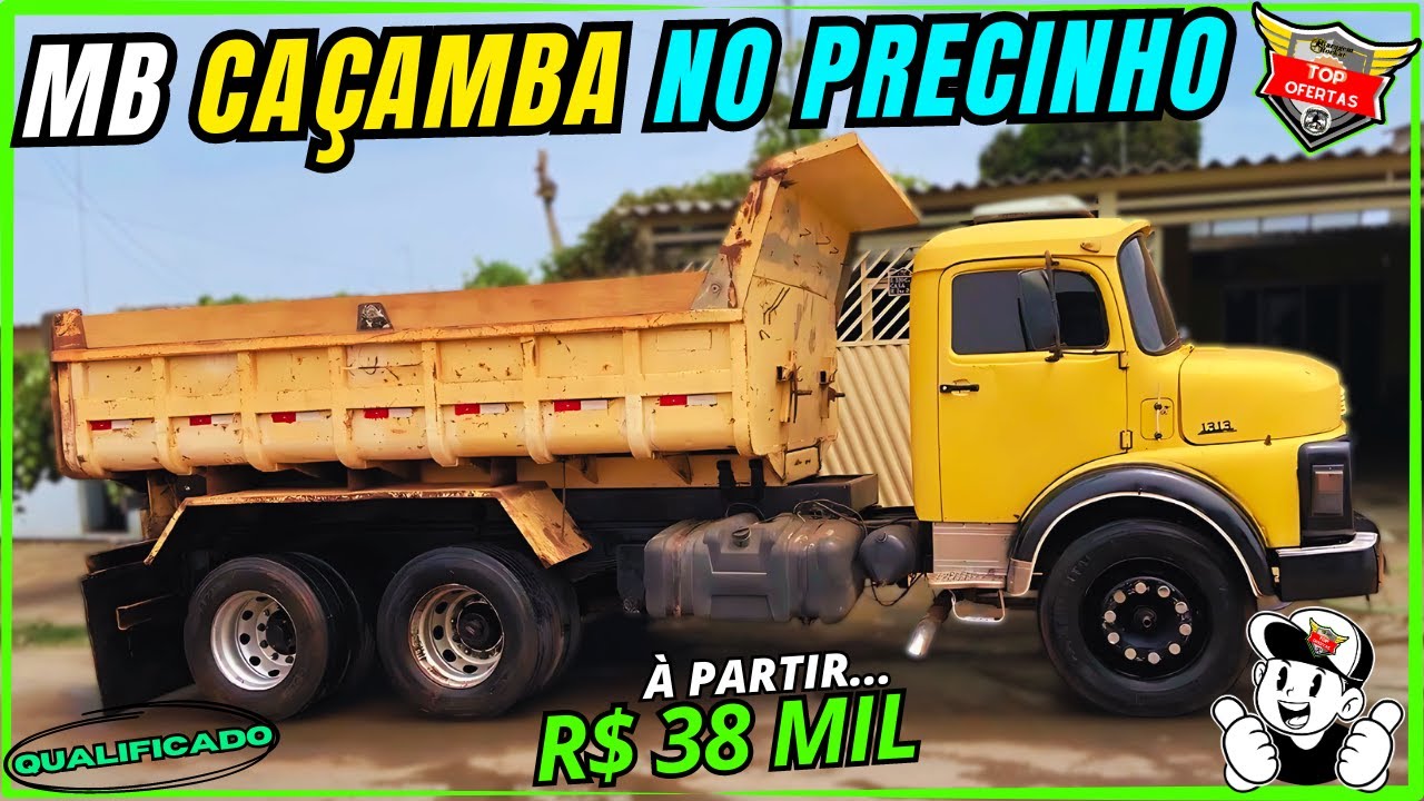 TOP 10 CAMINHÃO CAÇAMBA QUALIFICADO MB TOCO TRUCK e TRAÇADO a VENDA À PARTIR DE 38 MIL #1513caçamba