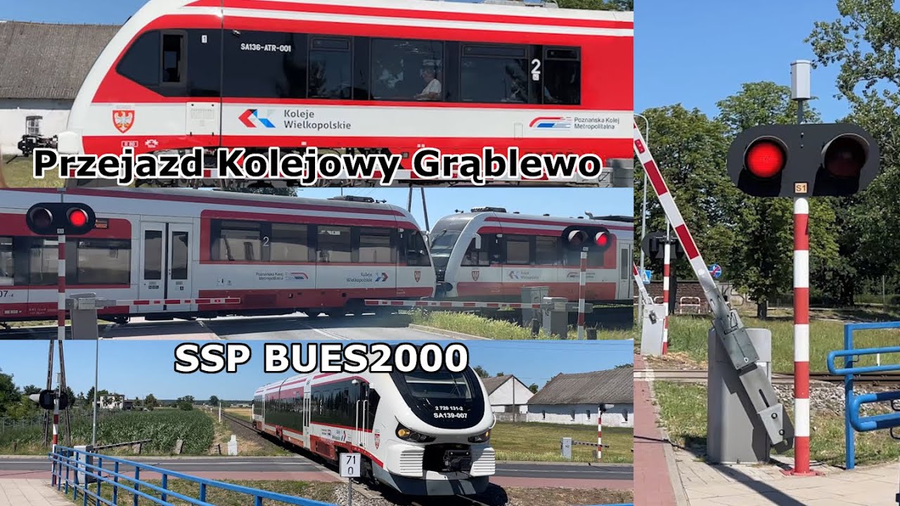 [4K] Przejazd kolejowy (SSP) Grąblewo #1 // Polish Level Crossing