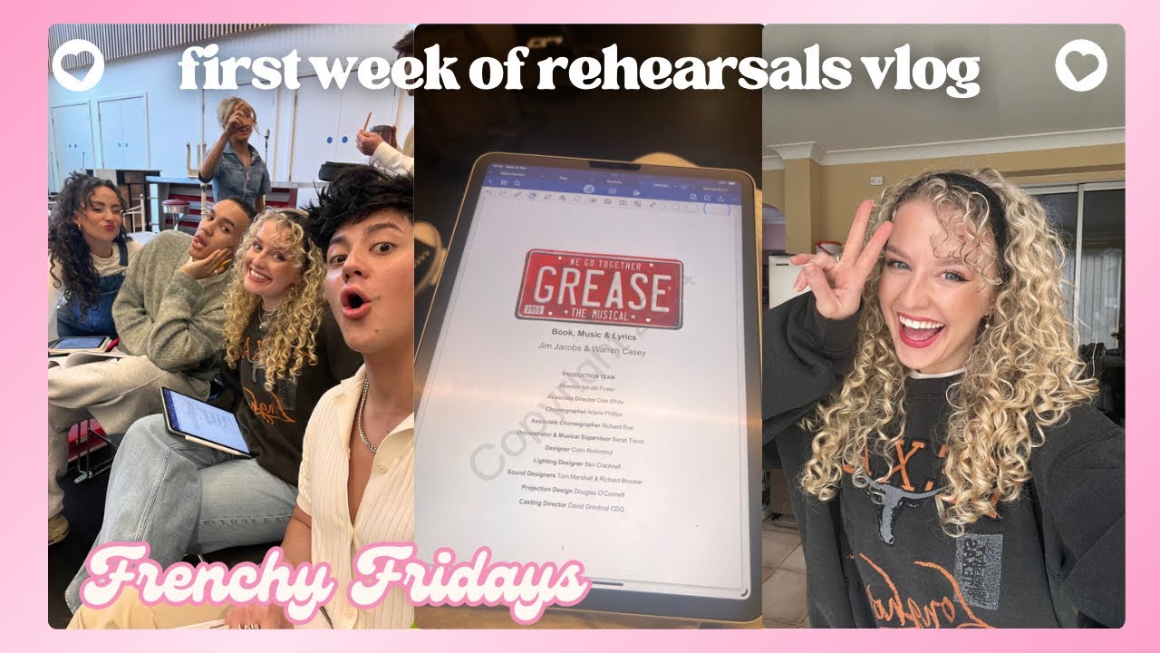 A WEEK IN MY LIFE! 🎭 | week one rehearsing for Grease the musical uk tour