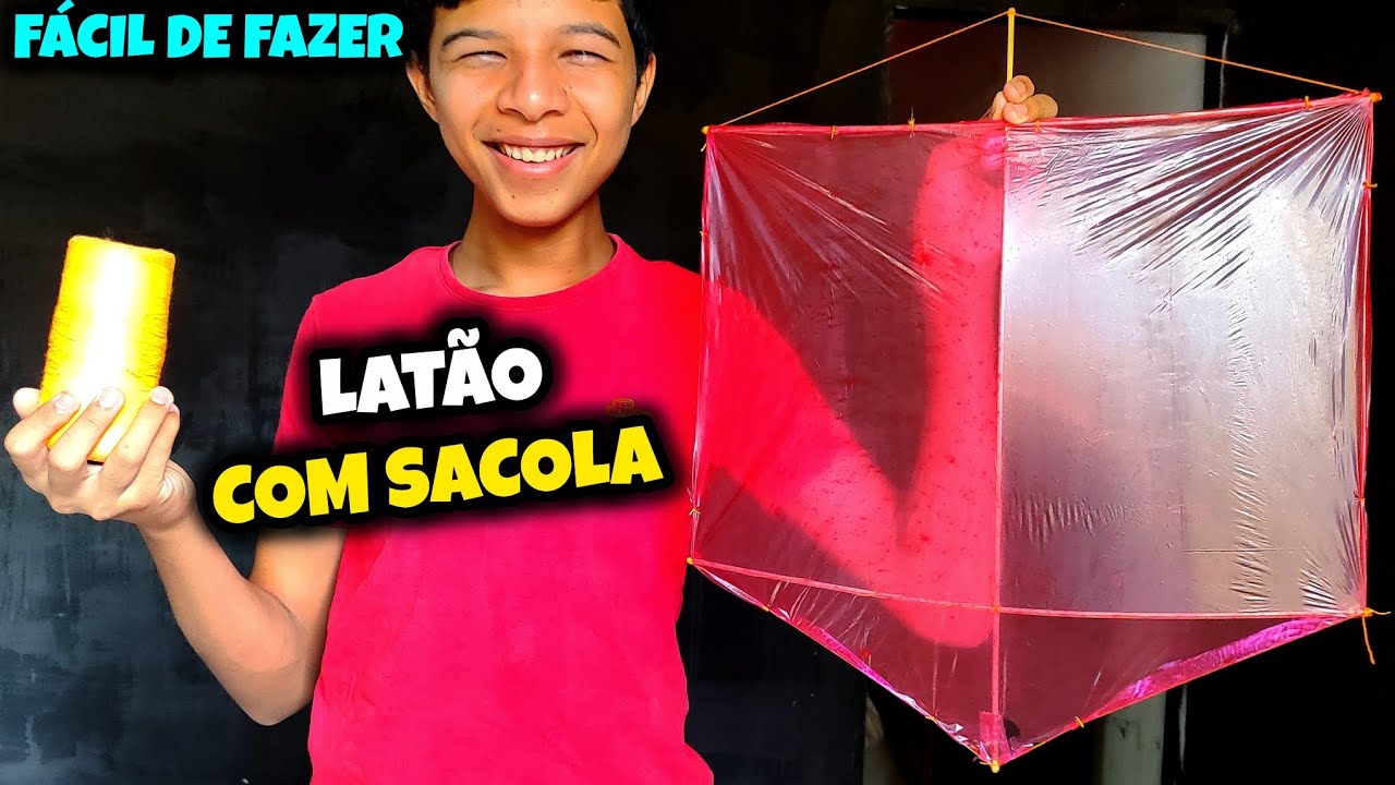 Como Fazer Pipa Latão com Sacola Passo a Passo | Fácil e Rápido!