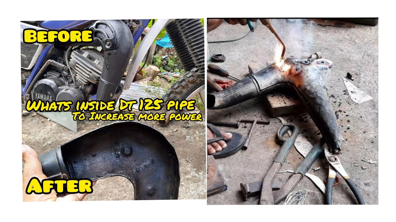Muffler modification | DT125 | INCREASE more power#powerd by along shop of dauis#moto bohol