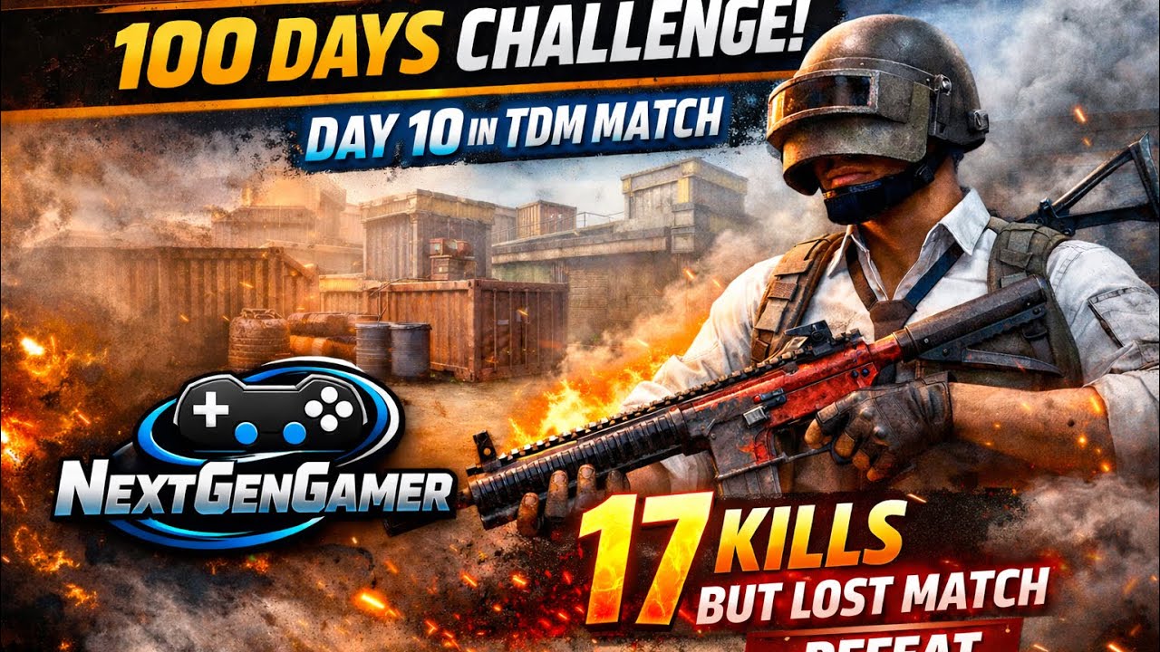 BGMI Day 10 😔 | 17 Kills But Still Lost | 100 Days Challenge | NextGenGamer