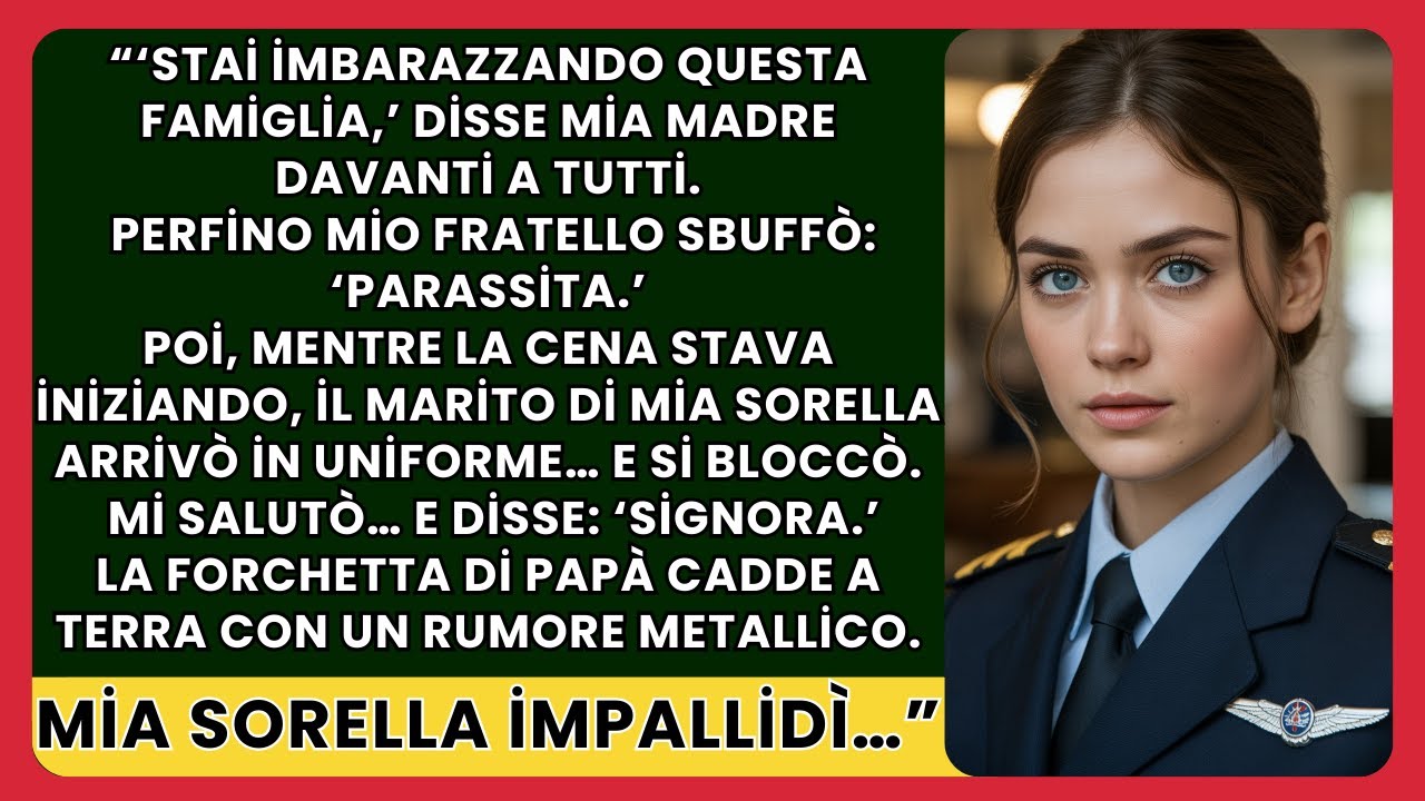 «La famiglia mi disse fannullone, finché il marito di mia sorella, ufficiale Marina, mi salutò.»