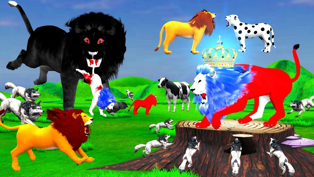 जंगल में आया एक अनोखा शेर गए की चतुराई और कालिया शेर की चालाकी | Animal stories | kale sherkikahanai