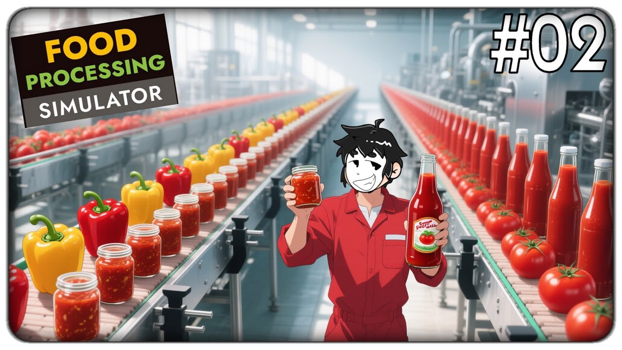 PRODUCIAMO LA PASSATA DI POMODORO E LA CREMA DI PEPERONI ROSSI E GIALLI | Food Processing Sim. ep.02