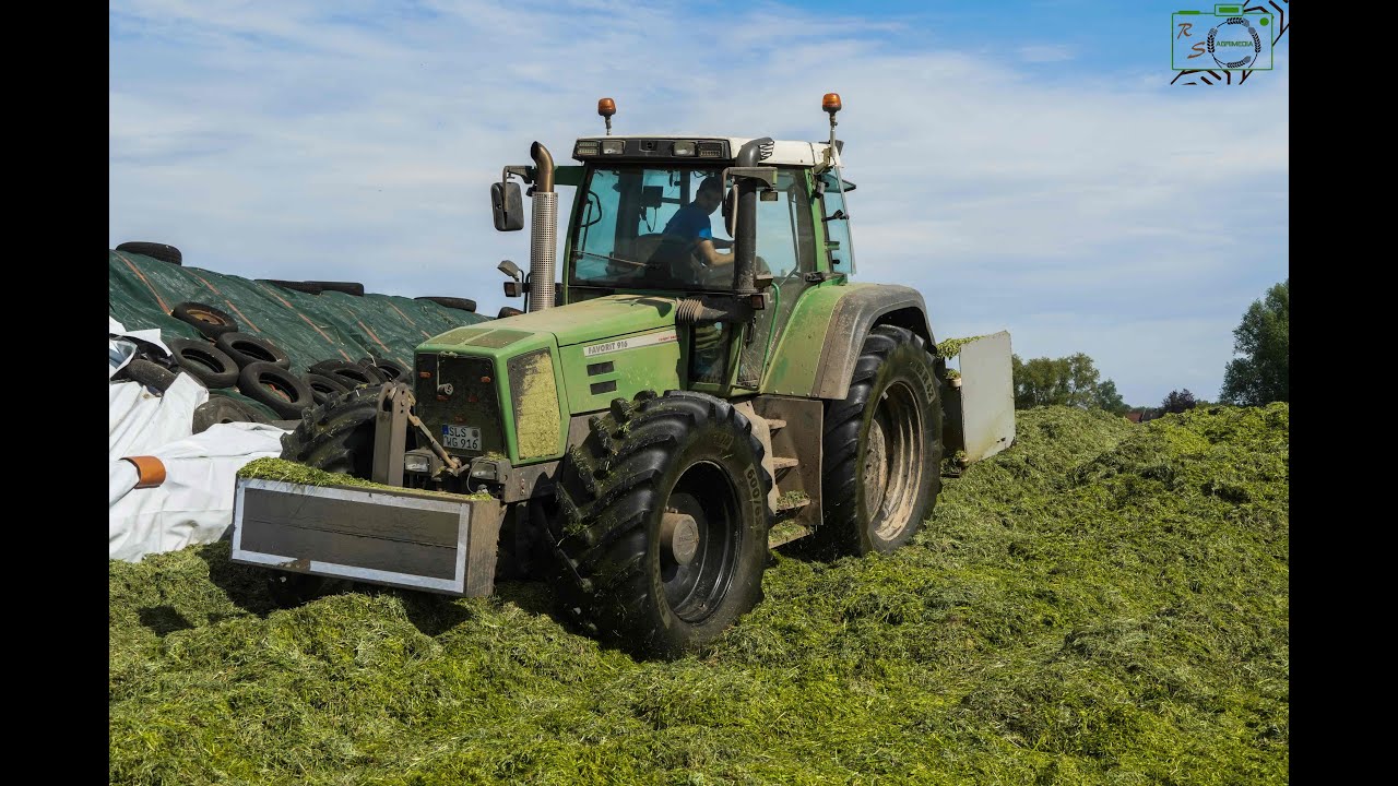 Motorsound PUR/ Fendt 916 Favorit Vario am Siloschieben/ Fendt 312 Vario/ Schubfahrt/Doppelpack
