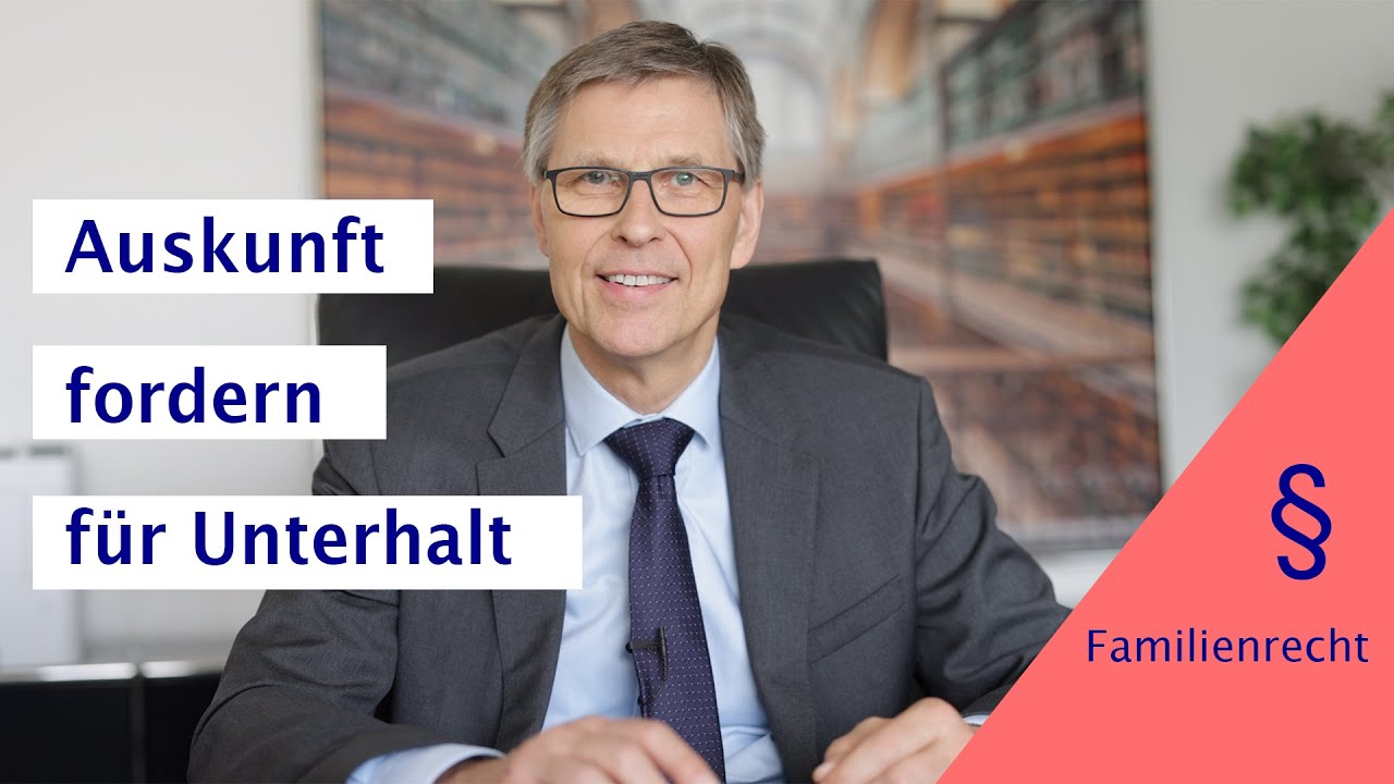 Endlich Auskunft erhalten für die Unterhaltsberechnung