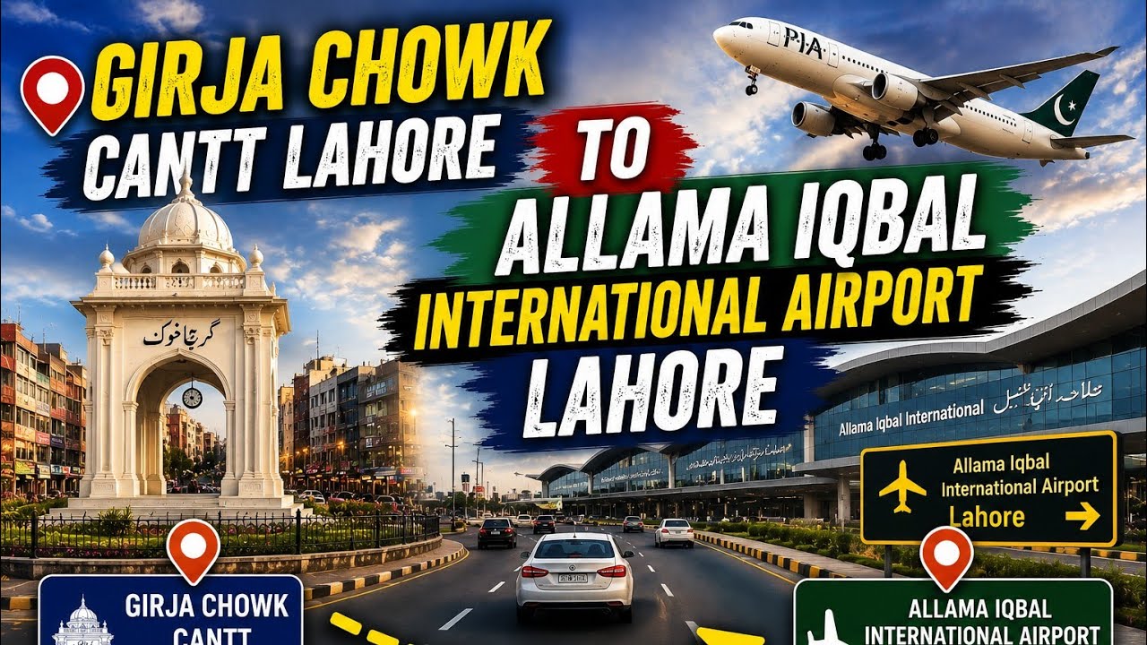Girja Chowk Cantt To Allama IQbal International Airport #lahore 