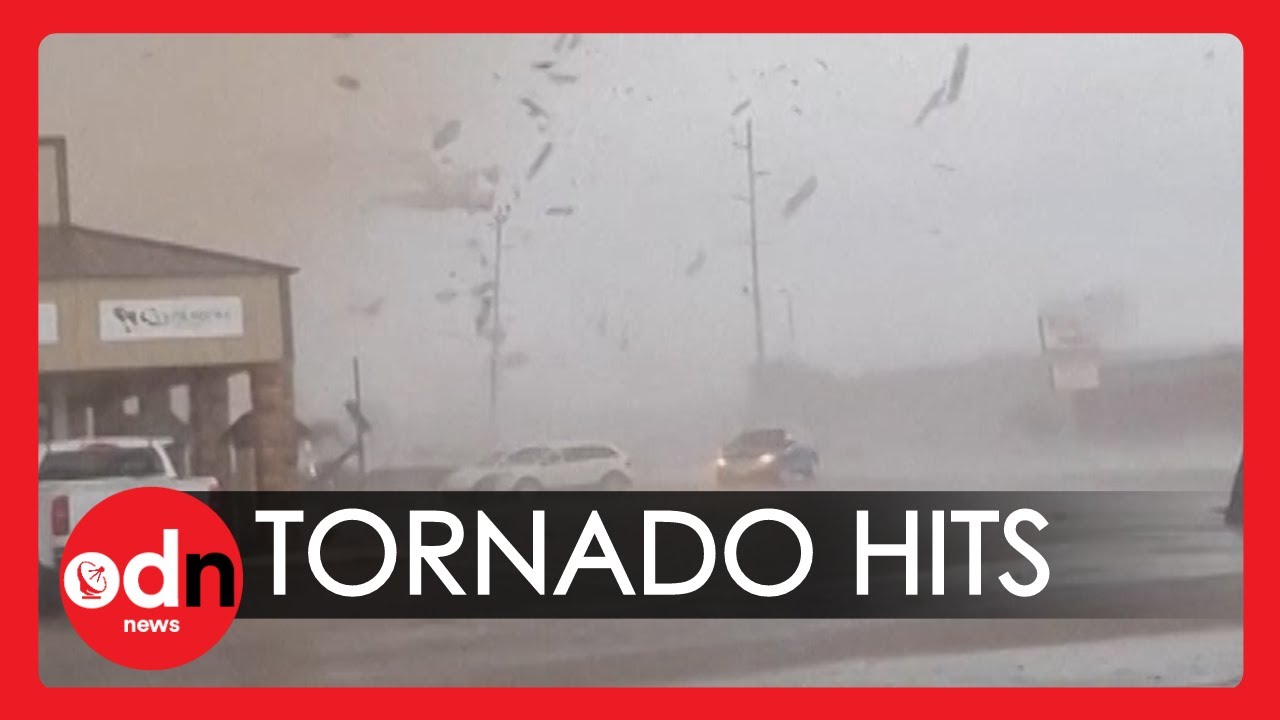 Dramatic Footage of Huge Tornado Ripping Through Residential Area