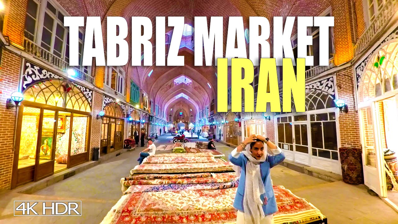 Walking Tour of Tabriz Grand Bazaar - Explore Iran's Historic Market. 4K HDR 60fps