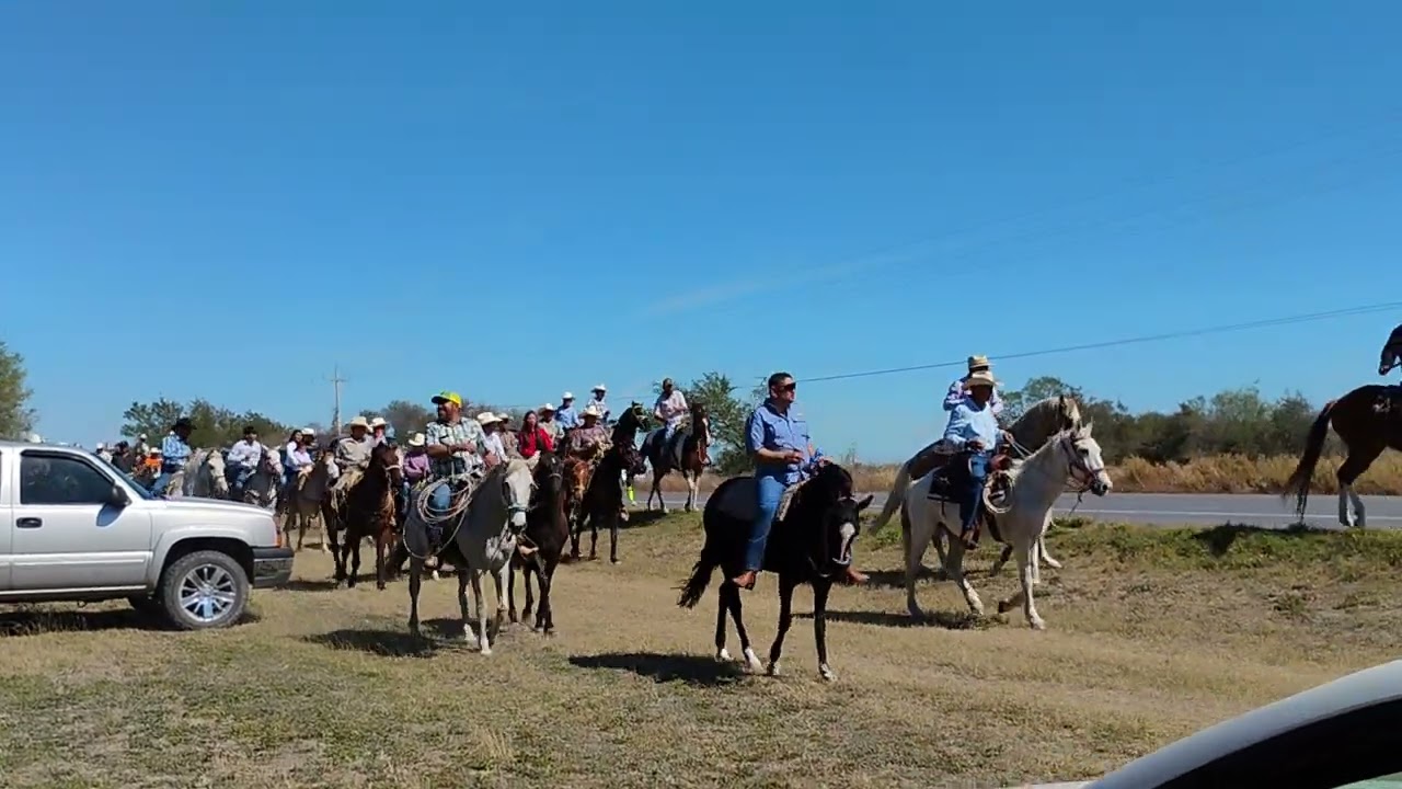Cabalgata de Martin Rocha en el ejido Alfredo V Bonfil San Fernando Tamaulipas 