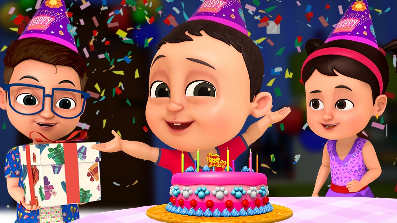 Happy Birthday | हैप्पी  बर्थडे + 6 More Popular Rhymes in Hindi | Happy Hop